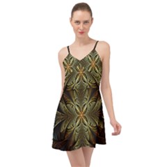 Fractal Art Abstract Pattern Summer Time Chiffon Dress