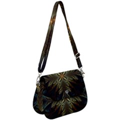 Fractal Art Abstract Pattern Saddle Handbag by Wegoenart