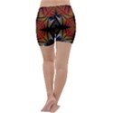 Ornament Decorative Floral Design Lightweight Velour Yoga Shorts View4