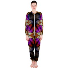 Fractal Flower Fantasy Pattern Onepiece Jumpsuit (ladies)  by Wegoenart