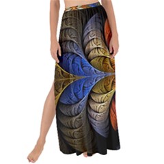 Fractal Flower Fantasy Pattern Maxi Chiffon Tie-up Sarong by Wegoenart