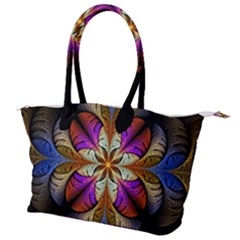 Fractal Flower Fantasy Pattern Canvas Shoulder Bag