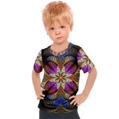 Fractal Flower Fantasy Pattern Kids  Sports Tee