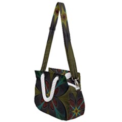 Fractal Art Abstract Pattern Rope Handles Shoulder Strap Bag by Wegoenart