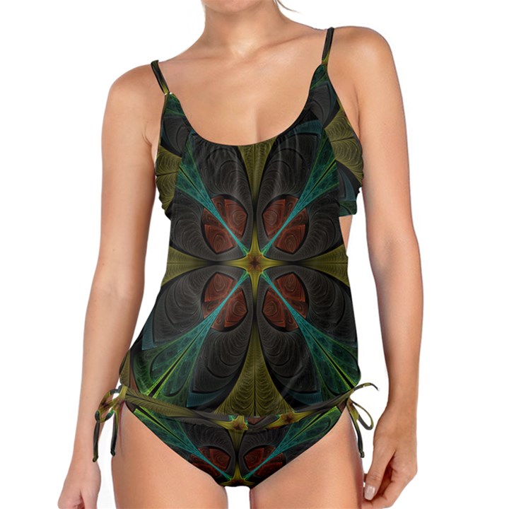 Fractal Art Abstract Pattern Tankini Set