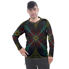 Fractal Art Abstract Pattern Men s Pique Long Sleeve Tee