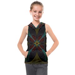 Fractal Art Abstract Pattern Kids  Sleeveless Hoodie