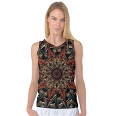 Art Abstract Fractal Pattern Women s Basketball Tank Top by Wegoenart