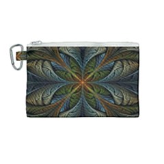 Fractal Art Abstract Pattern Canvas Cosmetic Bag (medium) by Wegoenart