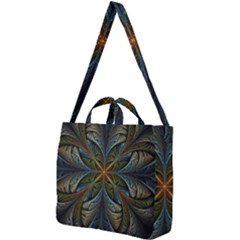 Fractal Art Abstract Pattern Square Shoulder Tote Bag by Wegoenart