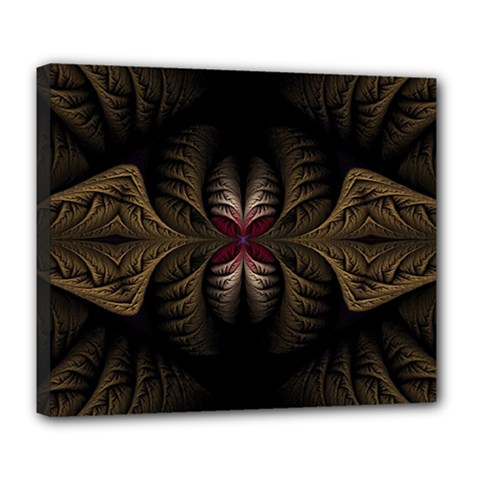 Fractal Abstract Design Mystical Deluxe Canvas 24  X 20  (stretched) by Wegoenart