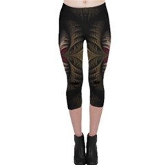 Fractal Abstract Design Mystical Capri Leggings  by Wegoenart