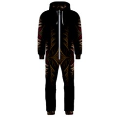 Fractal Abstract Design Mystical Hooded Jumpsuit (men)  by Wegoenart