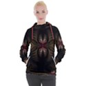 Fractal Abstract Design Mystical Women s Hooded Pullover View1