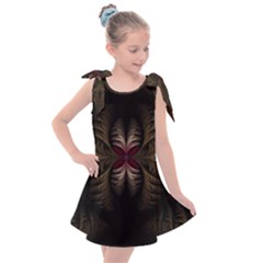 Fractal Abstract Design Mystical Kids  Tie Up Tunic Dress by Wegoenart