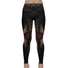 Fractal Abstract Design Mystical Lightweight Velour Classic Yoga Leggings by Wegoenart