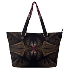 Fractal Abstract Design Mystical Full Print Shoulder Bag