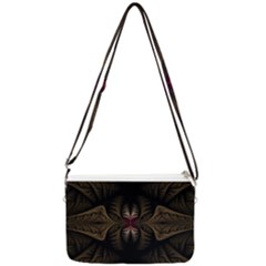 Fractal Abstract Design Mystical Double Gusset Crossbody Bag