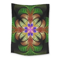 Fractal Abstract Flower Floral Medium Tapestry by Wegoenart