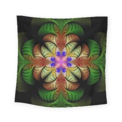 Fractal Abstract Flower Floral Square Tapestry (small)