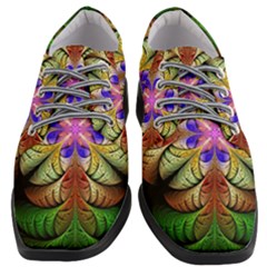 Fractal Abstract Flower Floral Women Heeled Oxford Shoes