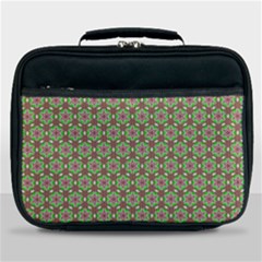 Background Green Ornamental Pattern Lunch Bag by Wegoenart