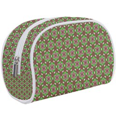 Background Green Ornamental Pattern Makeup Case (large)