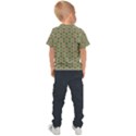 Background Green Ornamental Pattern Kids  Sports Tee View2