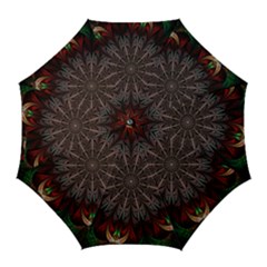 Fractal Flower Fantasy Floral Golf Umbrellas by Wegoenart