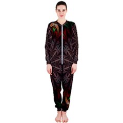 Fractal Flower Fantasy Floral Onepiece Jumpsuit (ladies)  by Wegoenart