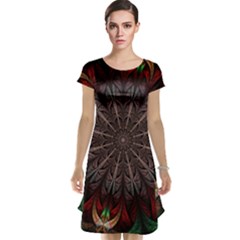 Fractal Flower Fantasy Floral Cap Sleeve Nightdress by Wegoenart