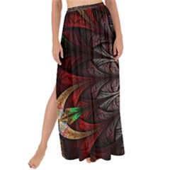 Fractal Flower Fantasy Floral Maxi Chiffon Tie-up Sarong by Wegoenart