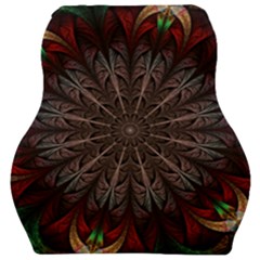 Fractal Flower Fantasy Floral Car Seat Velour Cushion  by Wegoenart