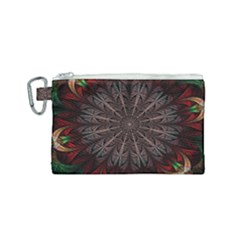 Fractal Flower Fantasy Floral Canvas Cosmetic Bag (small) by Wegoenart