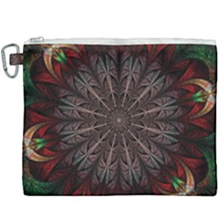 Fractal Flower Fantasy Floral Canvas Cosmetic Bag (xxxl)