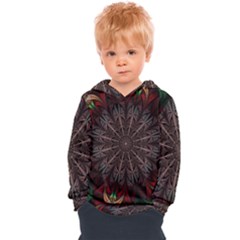 Fractal Flower Fantasy Floral Kids  Overhead Hoodie by Wegoenart