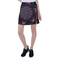 Fractal Flower Fantasy Floral Tennis Skirt