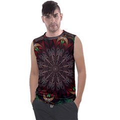 Fractal Flower Fantasy Floral Men s Regular Tank Top