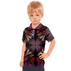 Ornament Decorative Floral Design Kids  Polo Tee