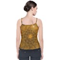 Fractal Flower Floral Gold Pattern Velvet Spaghetti Strap Top View2