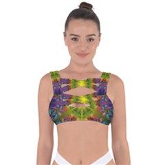 Fractal Abstract Background Pattern Bandaged Up Bikini Top by Wegoenart