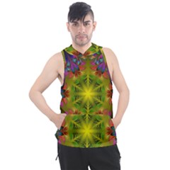 Fractal Abstract Background Pattern Men s Sleeveless Hoodie