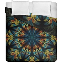 Fractal Flower Fantasy Floral Duvet Cover Double Side (california King Size)