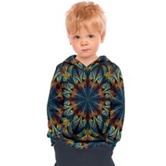 Fractal Flower Fantasy Floral Kids  Overhead Hoodie by Wegoenart