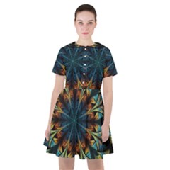 Fractal Flower Fantasy Floral Sailor Dress by Wegoenart