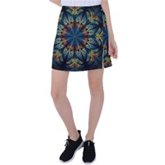 Fractal Flower Fantasy Floral Tennis Skirt