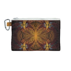 Fractal Art Abstract Pattern Canvas Cosmetic Bag (medium) by Wegoenart