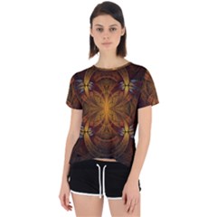 Fractal Art Abstract Pattern Open Back Sport Tee