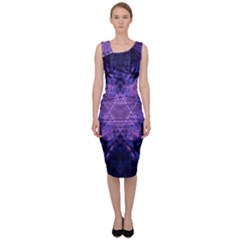 Fractal Symbol Pattern Design Sleeveless Pencil Dress by Wegoenart