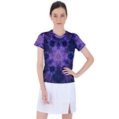 Fractal Symbol Pattern Design Women s Sports Top